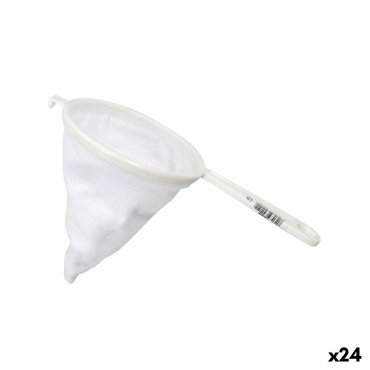 Colador Blanco Plástico Franela Ø 12 cm (24 Unidades)