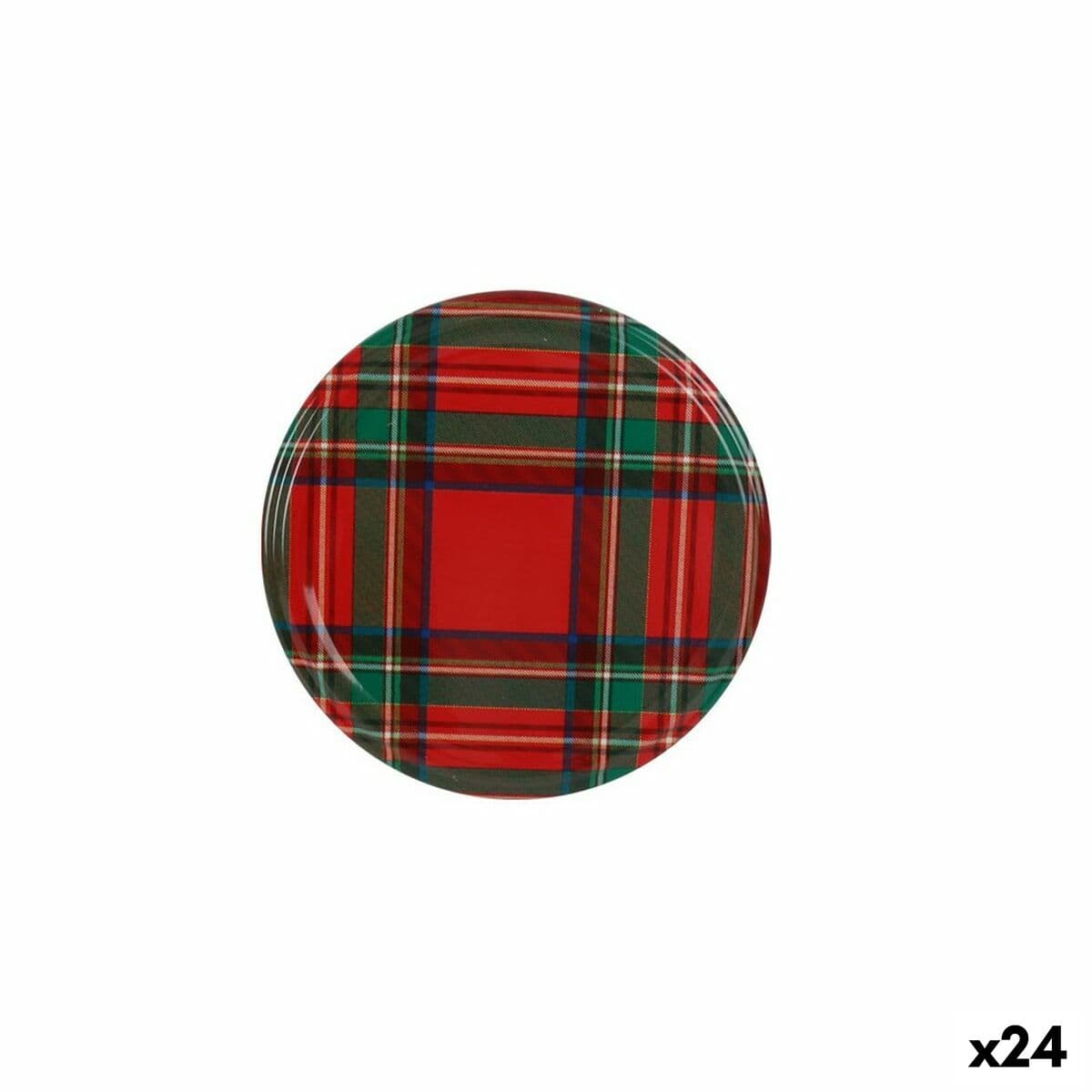 Set de tapas Sarkap Escocés 6 Piezas 6,6 x 0,8 cm (24 Unidades)
