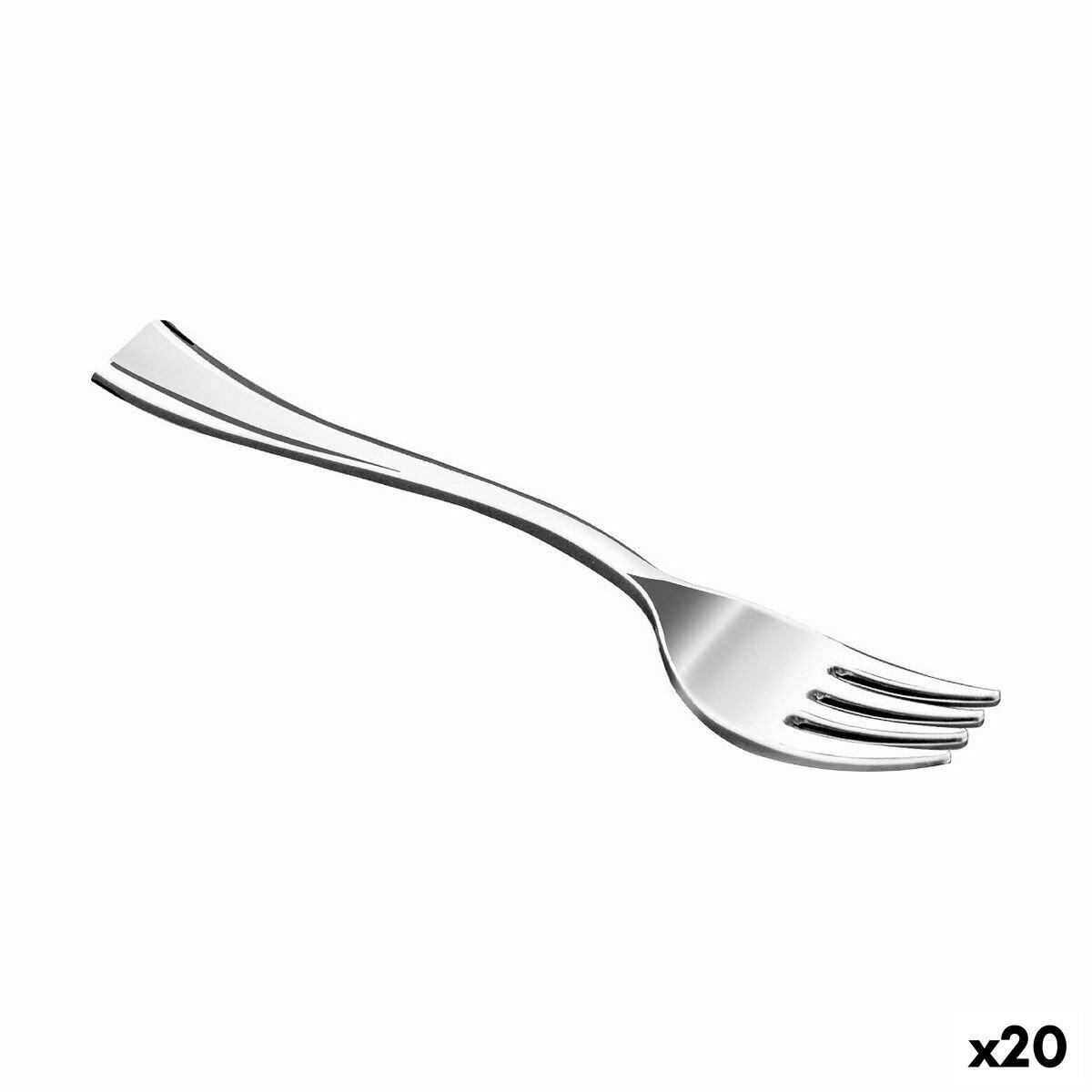 Set de tenedores reutilizables Algon Plateado 50 Piezas 10 cm (20 Unidades)
