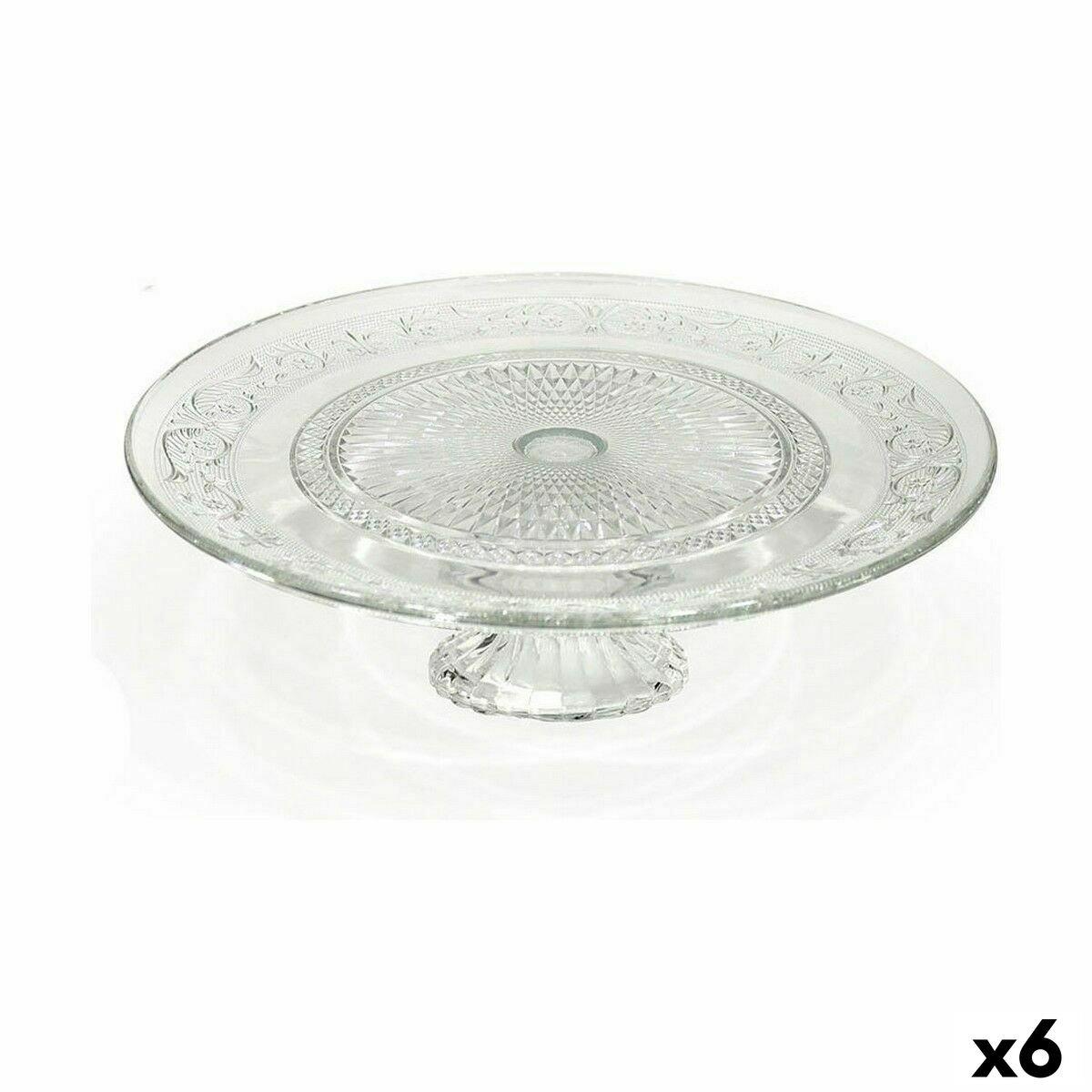 Fuente para tartas y bizcochos La Mediterránea Vidrio 33 x 33 x 9,5 cm (6 Unidades)