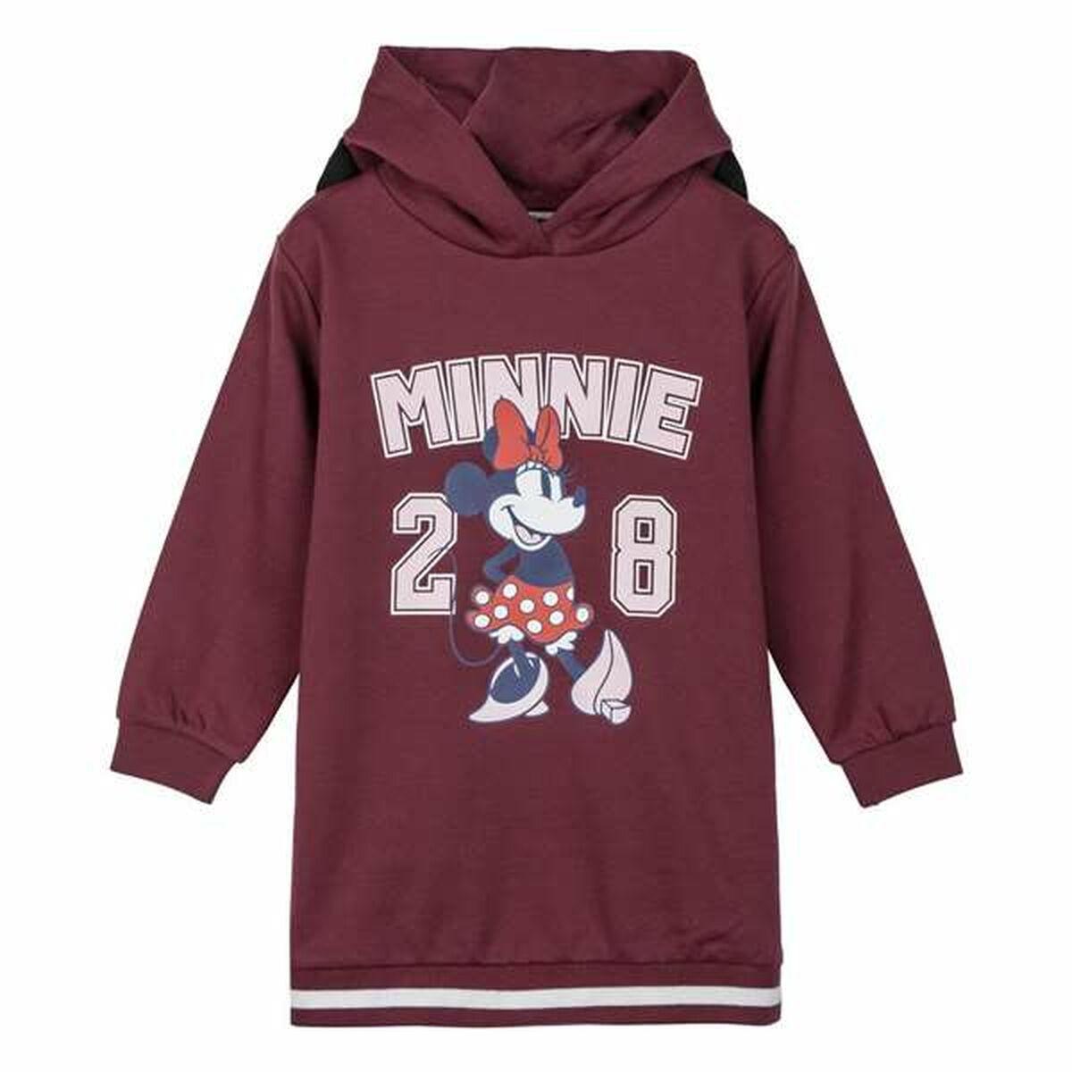 Vestido Minnie Mouse Rojo Oscuro Niña
