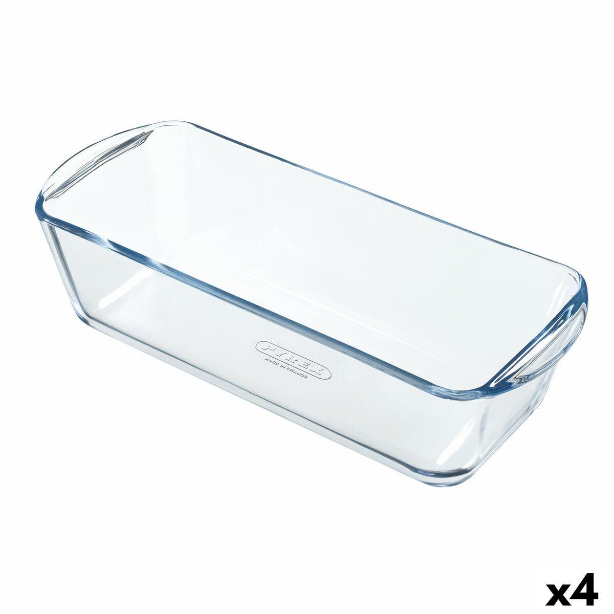 Molde para Horno Pyrex Classic Vidrio Rectangular Transparente 32 x 12 x 8 cm (4 Unidades)