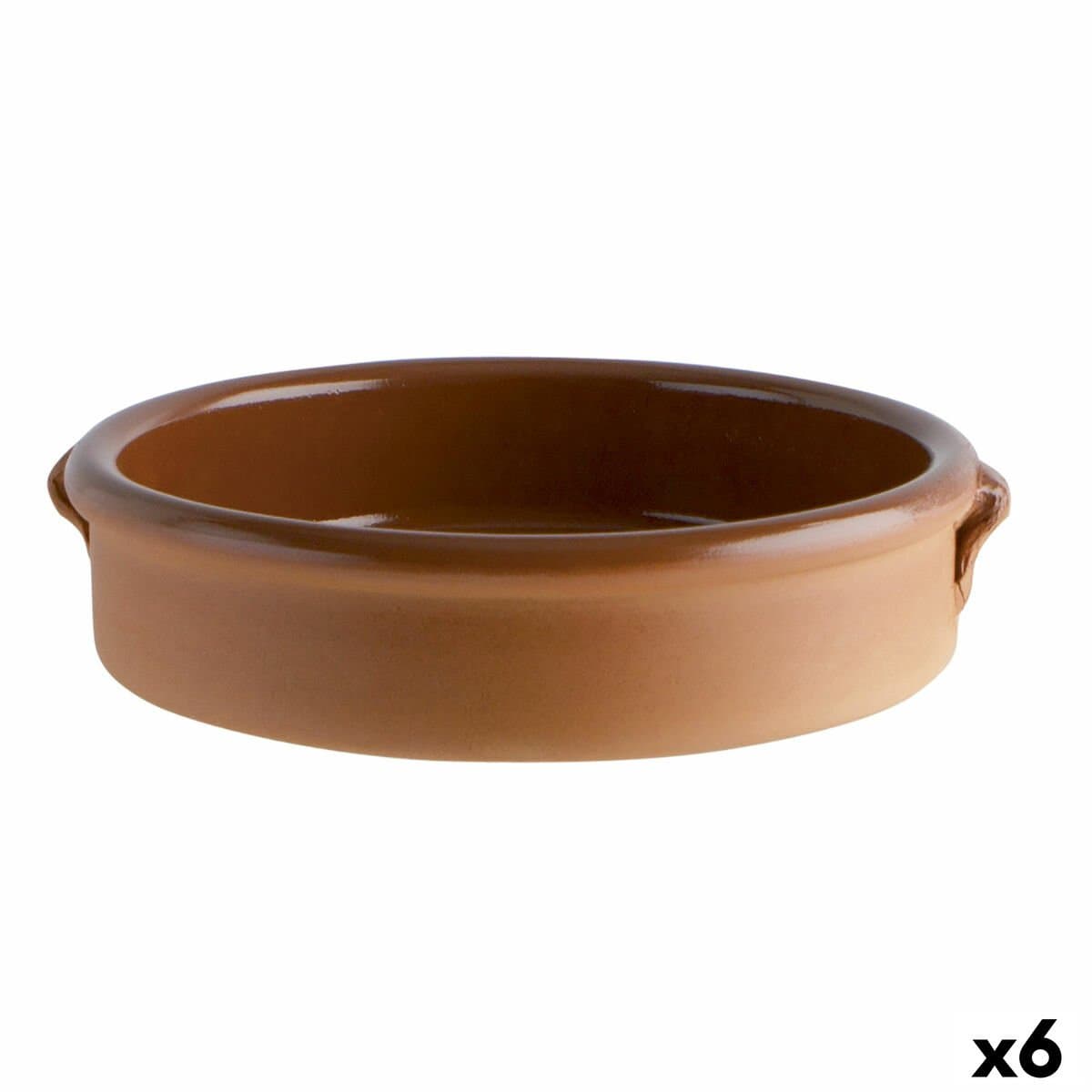 Cazuela Barro Clasico Marrón Cerámica Ø 25 cm (6 Unidades)