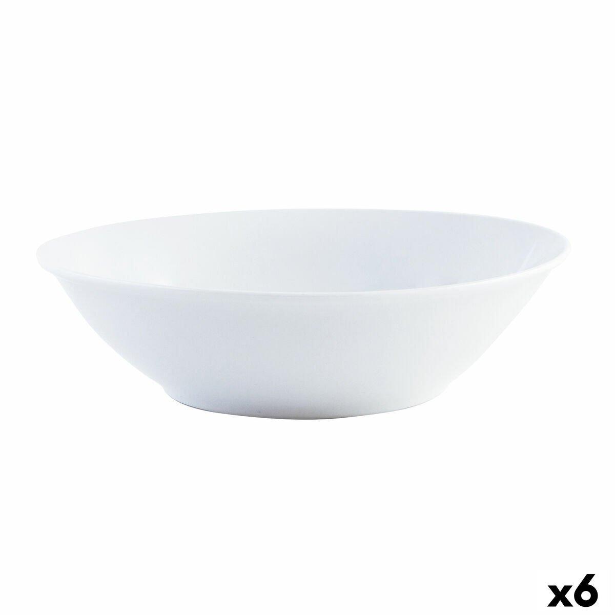 Ensaladera Quid Basic Cerámica Blanco (23 cm) (6 Unidades)