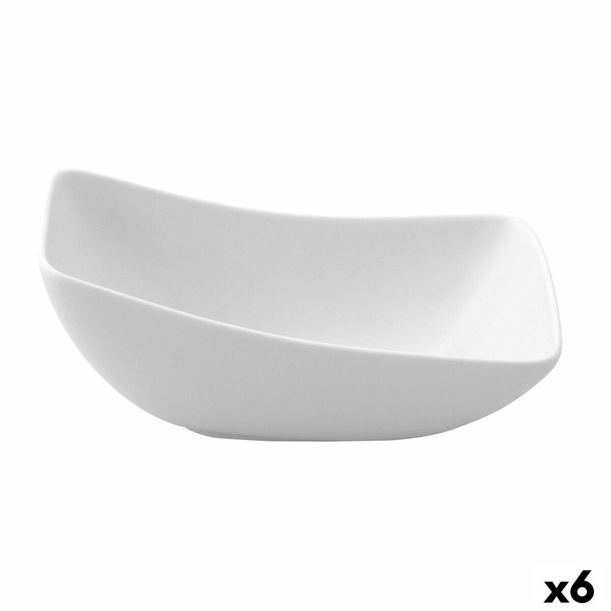Bol para Aperitivos Ariane Vital Square Blanco Cerámica Cuadrado (6 Unidades)