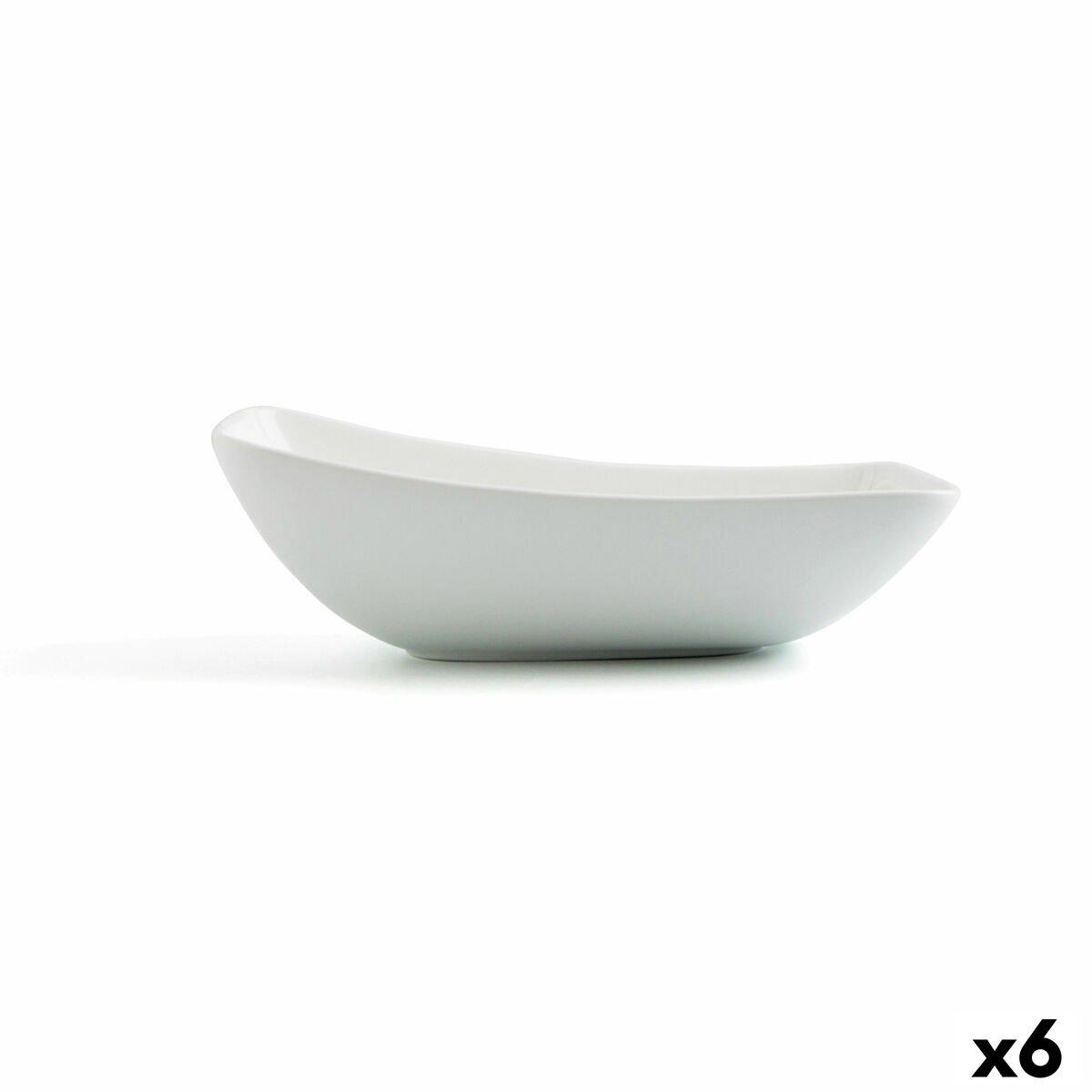 Bol para Aperitivos Ariane Vital Rectangular Blanco Cerámica Rectangular (6 Unidades)