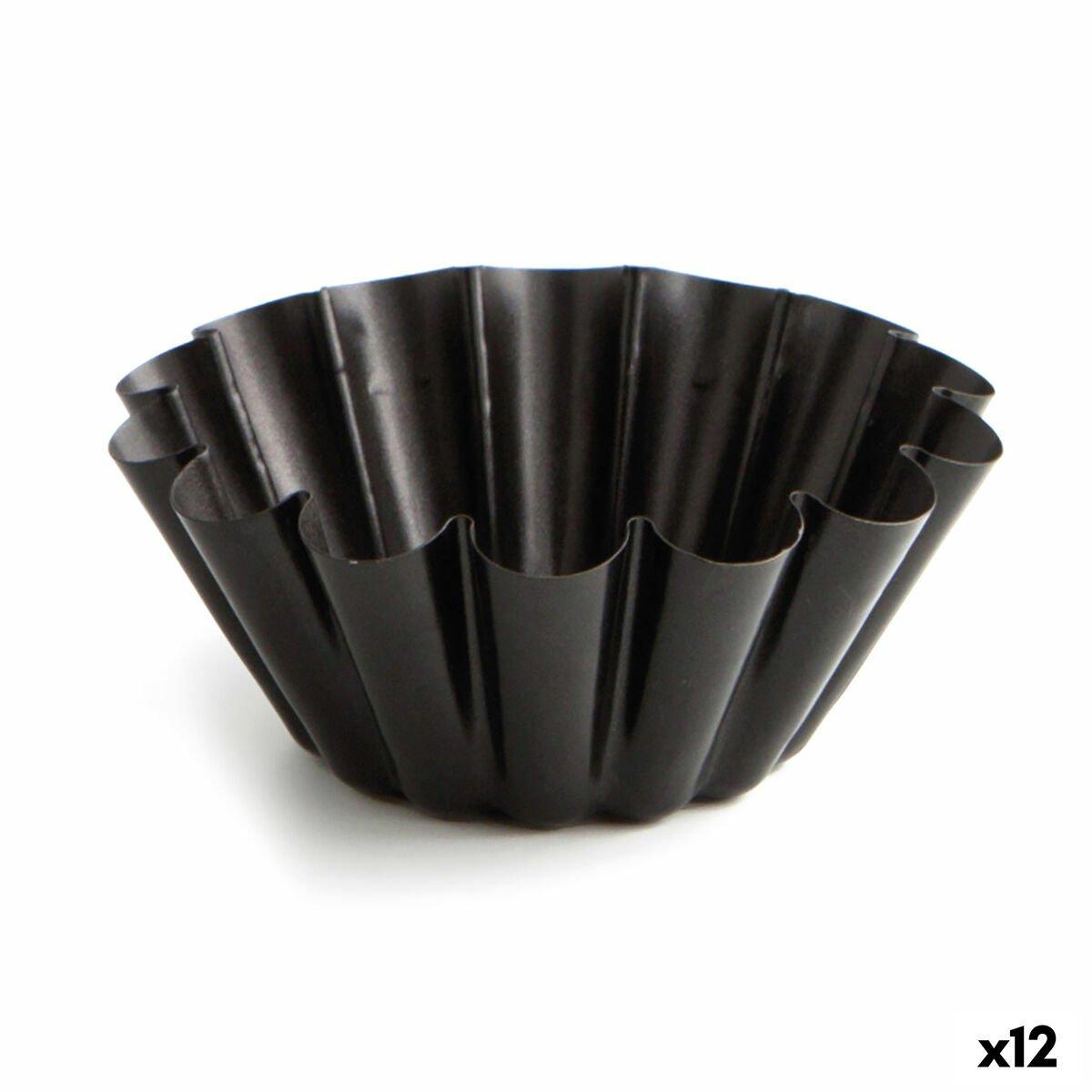 Molde para Flan Quid Sweet Grey Negro Metal (12 Unidades)