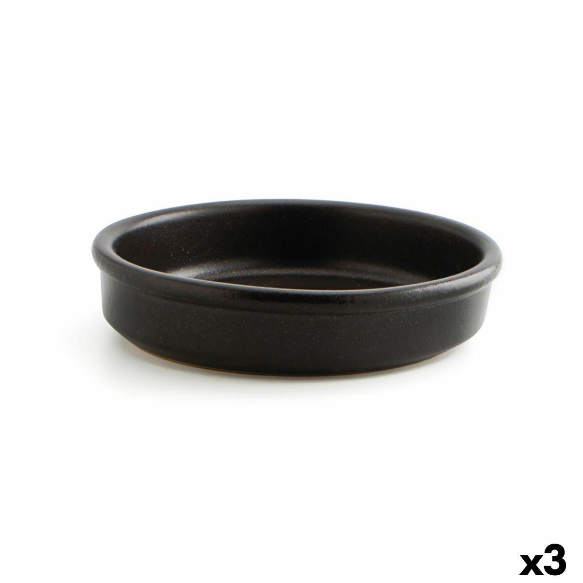 Cazuela Anaflor Barro Anaflor Negro Cerámica Barro cocido Ø 21 cm (3 Unidades)