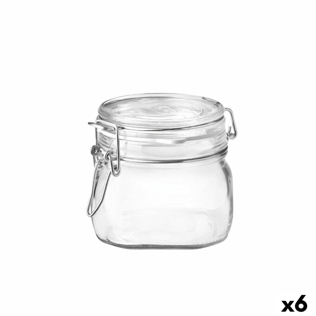 Tarro de Cristal Bormioli Rocco Fido Transparente (6 Unidades)