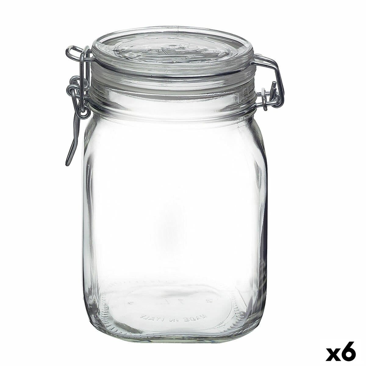 Tarro de Cristal Bormioli Rocco Fido Transparente (6 Unidades)