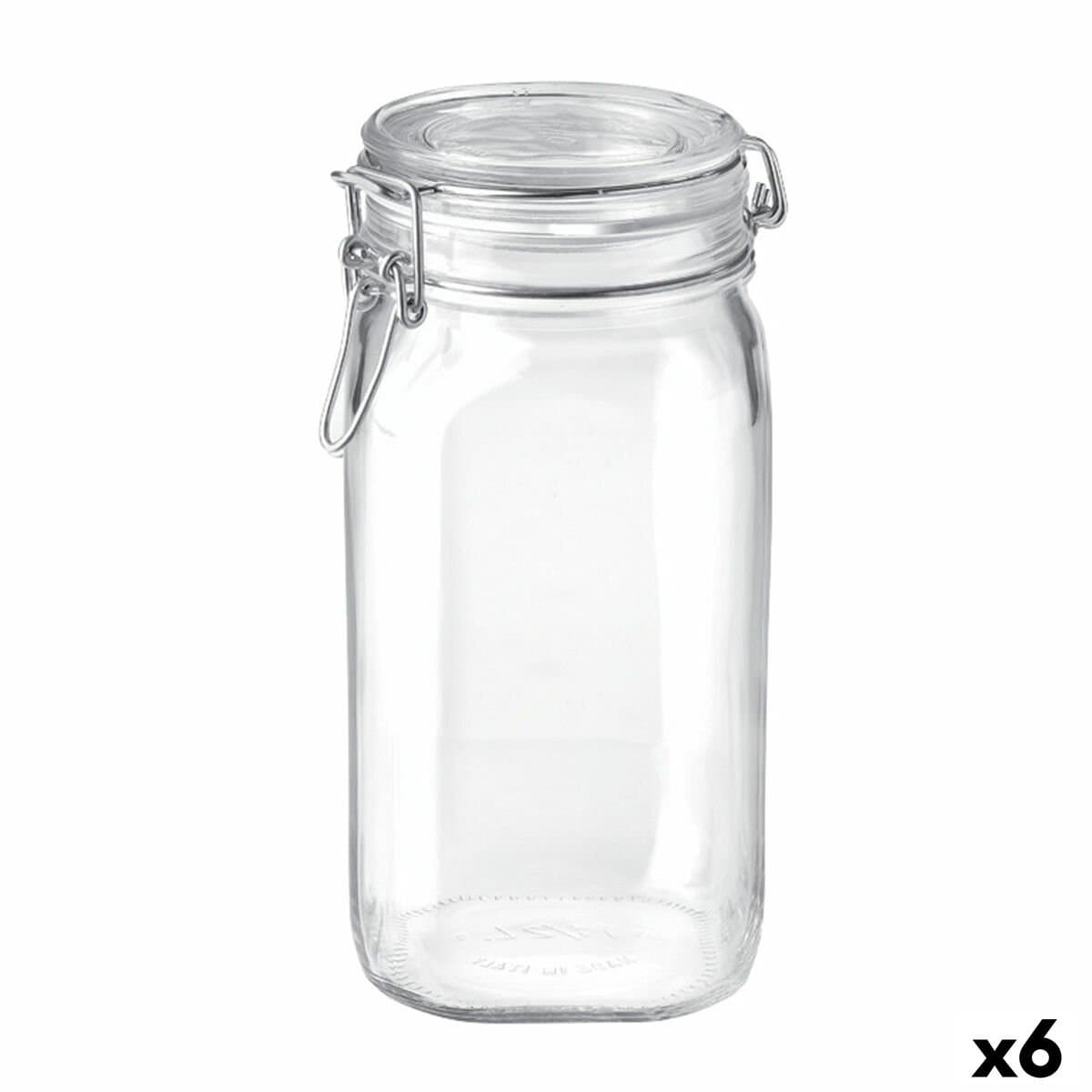 Tarro de Cristal Bormioli Rocco Fido Transparente (6 Unidades)