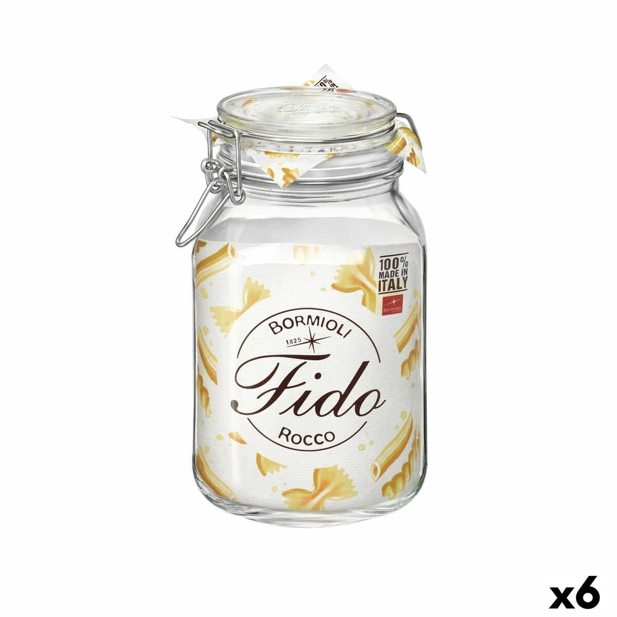 Tarro de Cristal Bormioli Rocco Fido Transparente (6 Unidades)