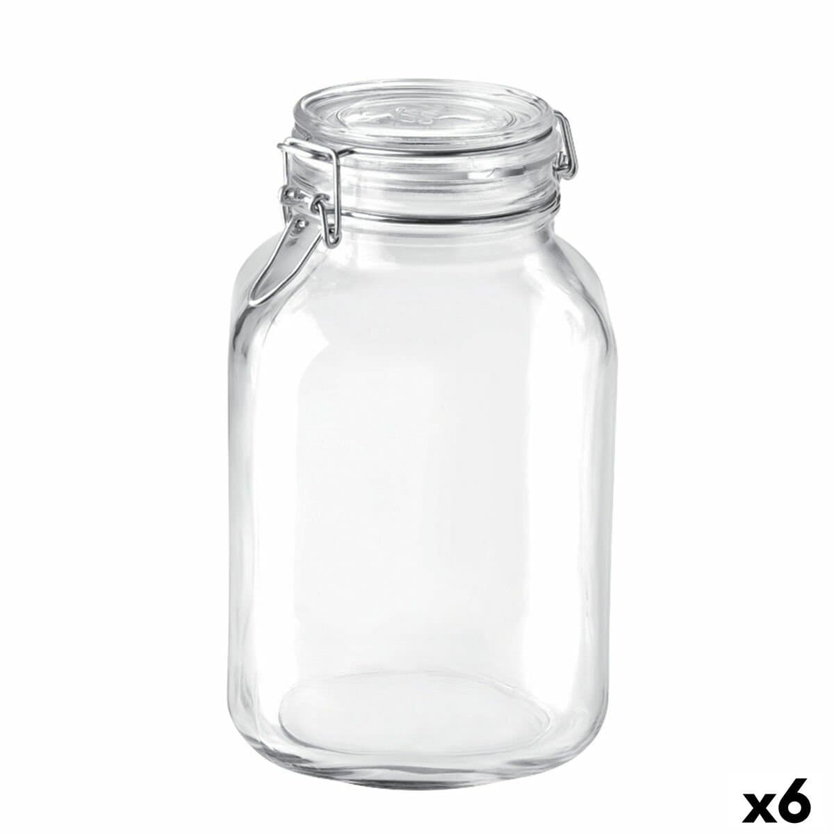 Tarro de Cristal Bormioli Rocco Fido Transparente (6 Unidades)