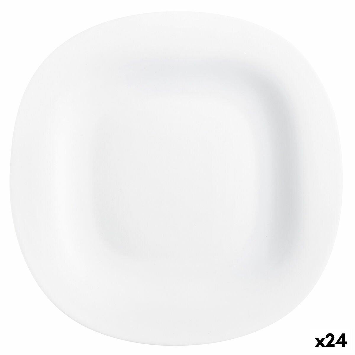 Plato Llano Luminarc Carine Blanco Vidrio (Ø 26 cm) (24 Unidades)