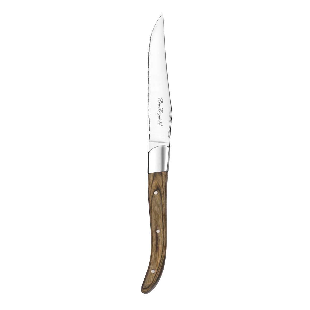 Set de Cuchillos para Carne Lou Laguiole Louis Nogal Metal 23 x 2 x 1 cm Carnes (6 Unidades)