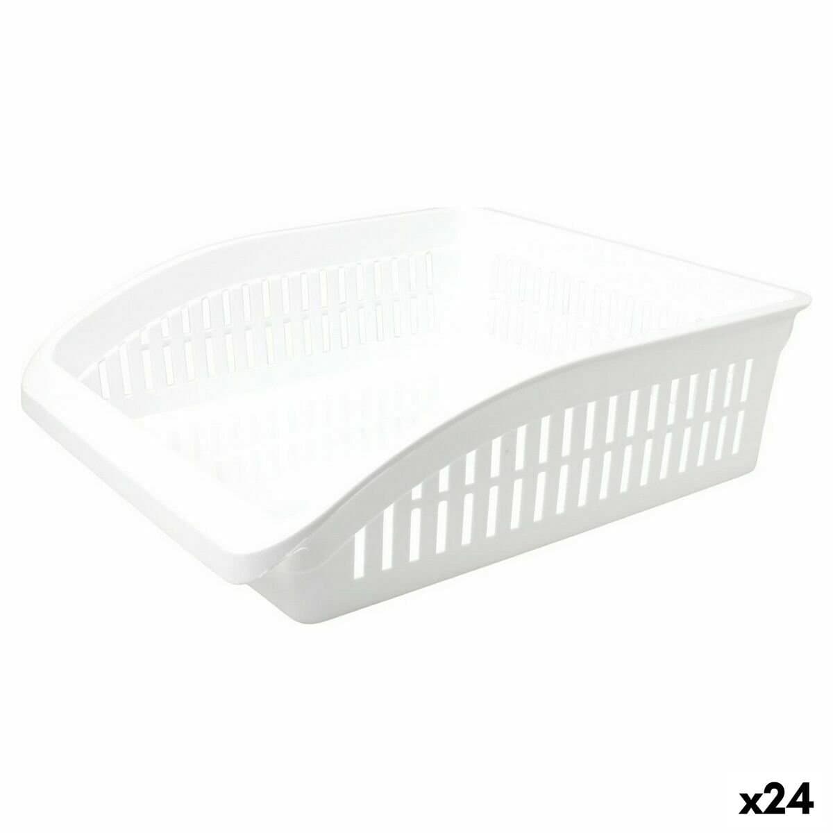 Organizador Multiusos Blanco Transparente Polipropileno 26 x 8,5 x 29 cm (24 Unidades)