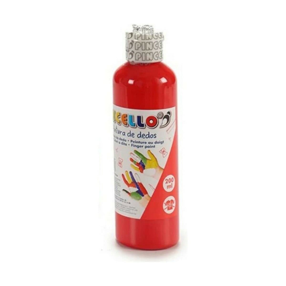 Pintura de Dedos Pincello Naranja 200 ml (12 Unidades)