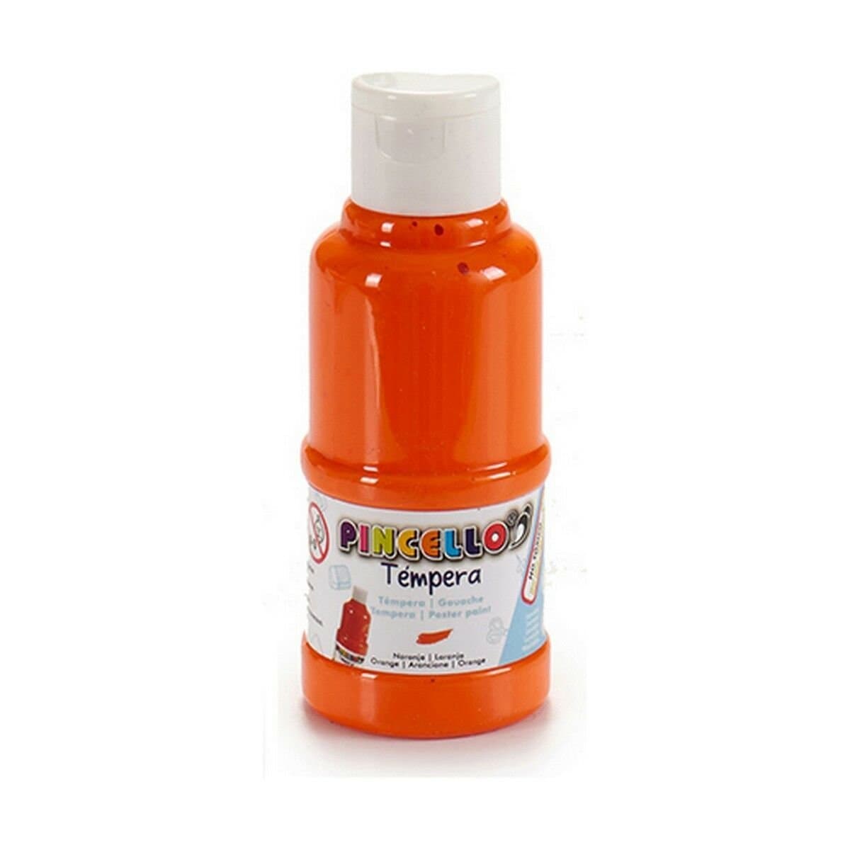 Témperas Pincello Naranja 120 ml (12 Unidades)