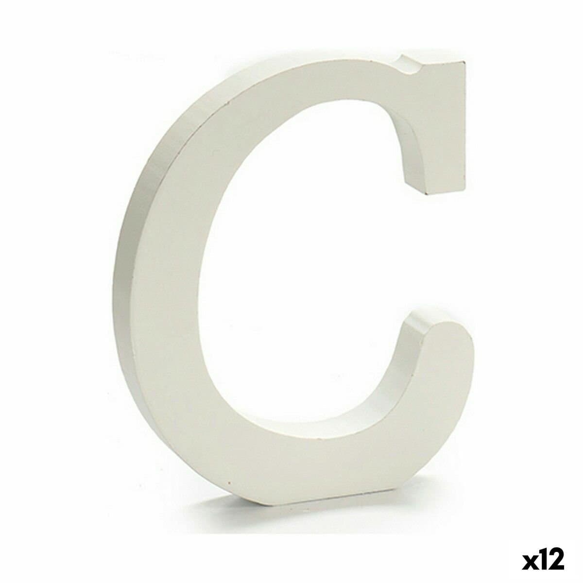 Letra Pincello C Blanco 1,8 x 21 x 17 cm (12 Unidades)