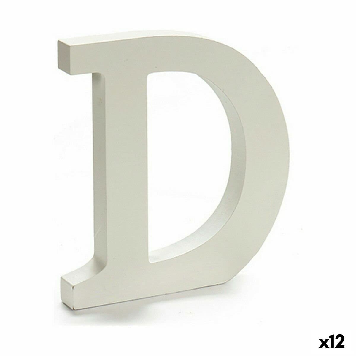 Letra Pincello D Blanco 1,8 x 21 x 17 cm (12 Unidades)