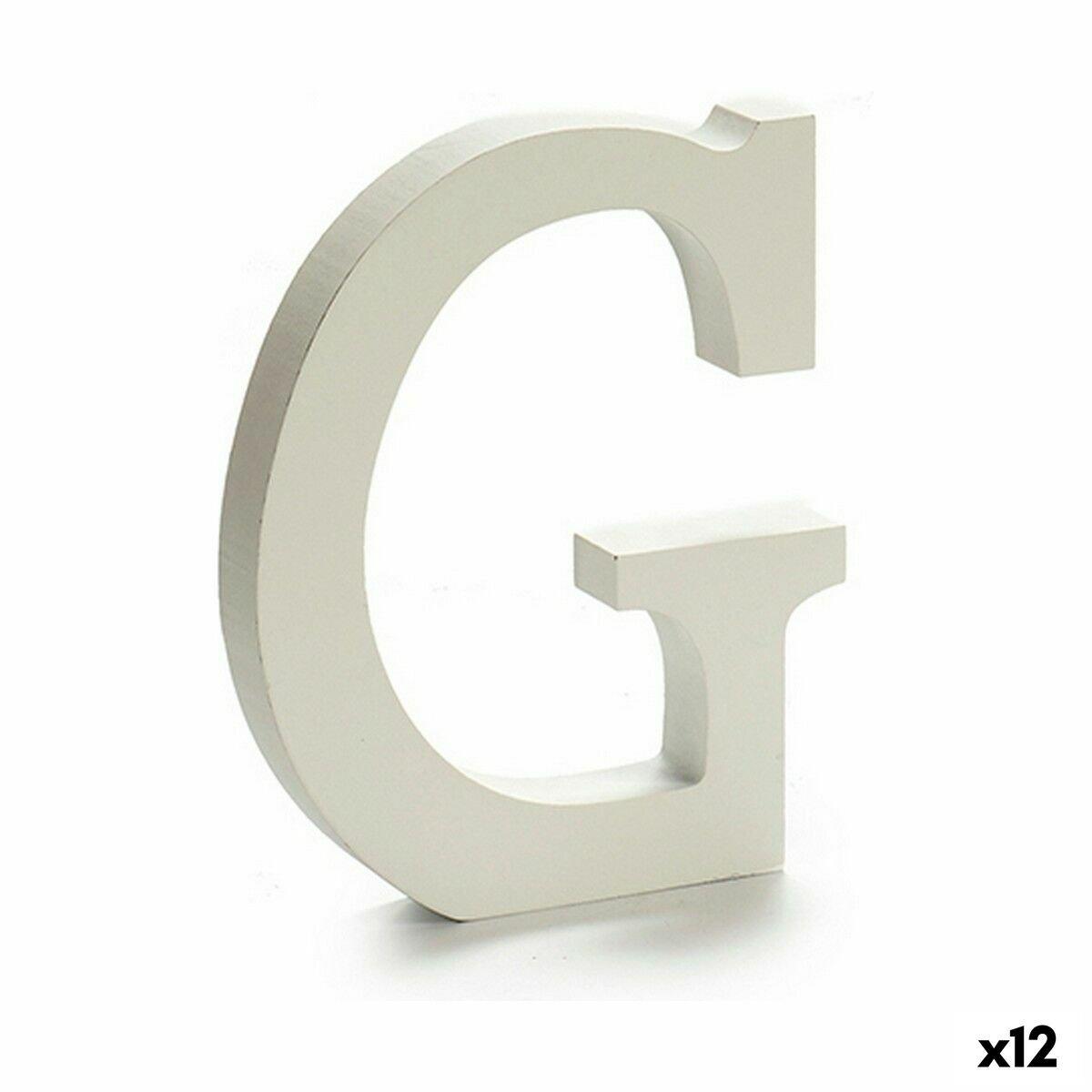 Letra Pincello G Blanco 1,8 x 21 x 17 cm (12 Unidades)