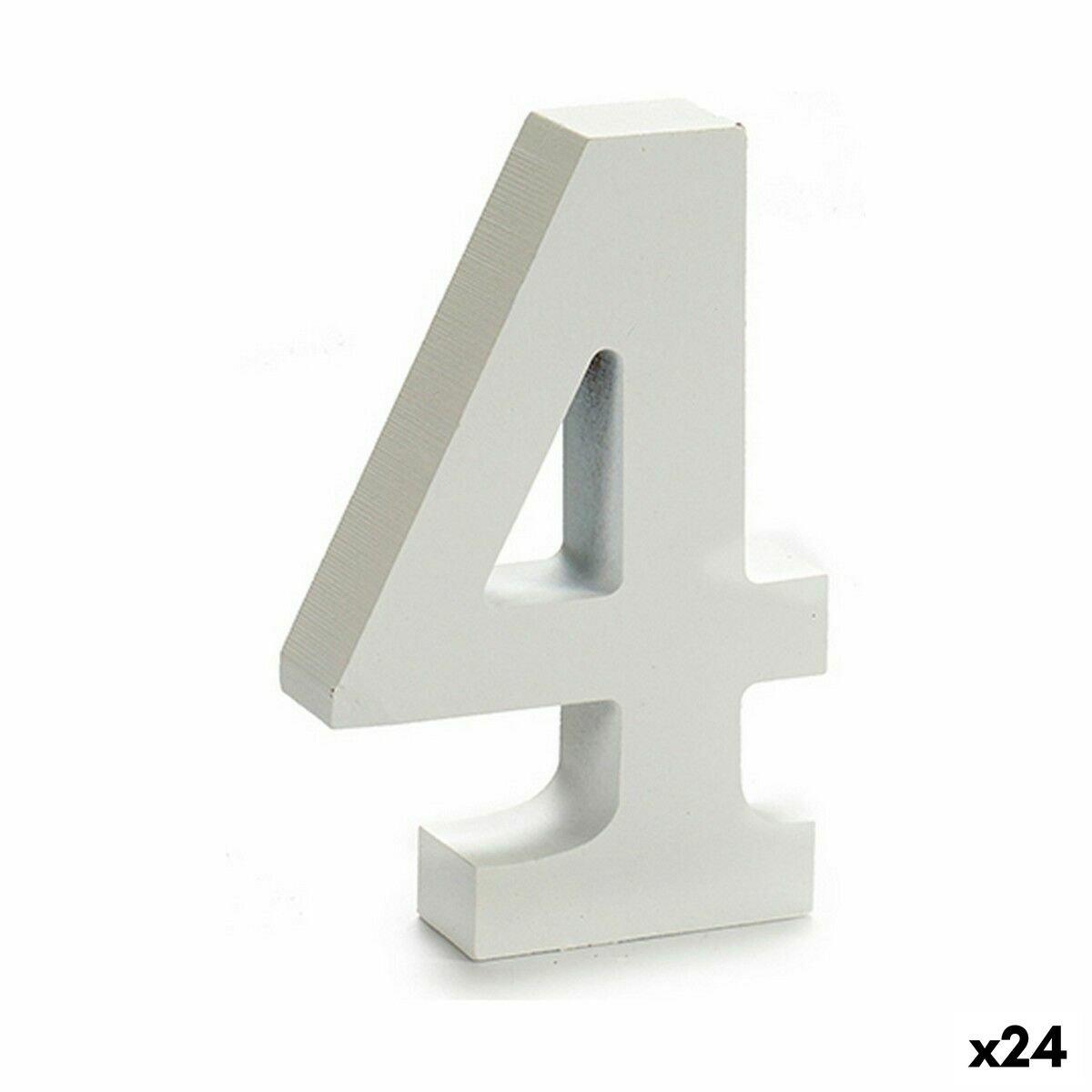 Número Pincello 4 Blanco 2 x 16 x 14,5 cm (24 Unidades)