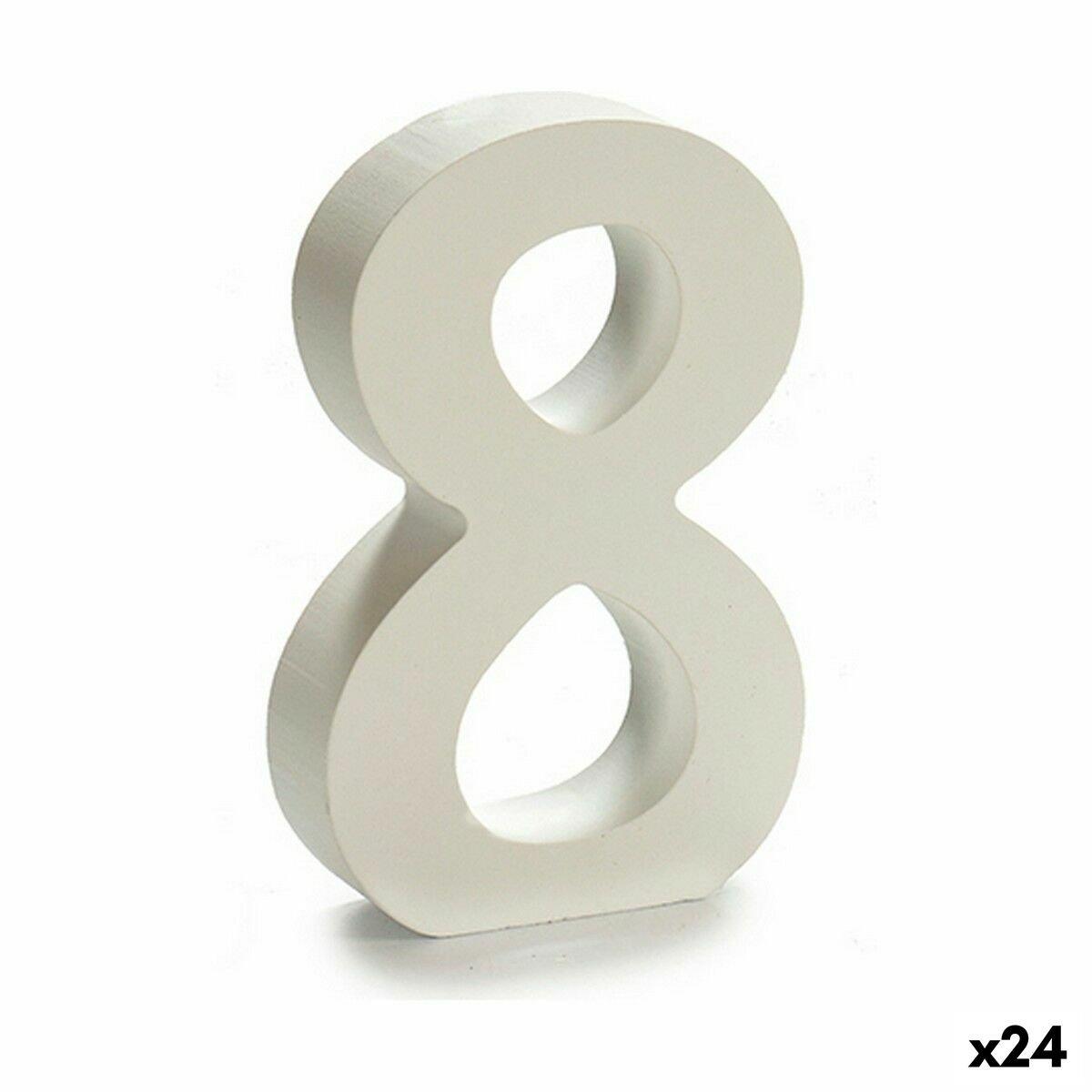 Número Pincello 8 Blanco 2 x 16 x 14,5 cm (24 Unidades)