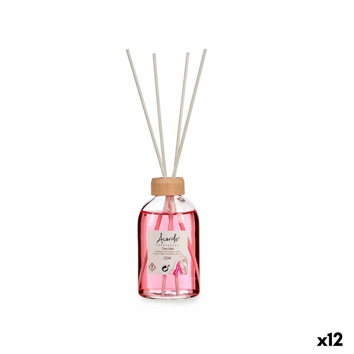 Varitas Perfumadas Acorde Fresa Nata 100 ml (12 Unidades)