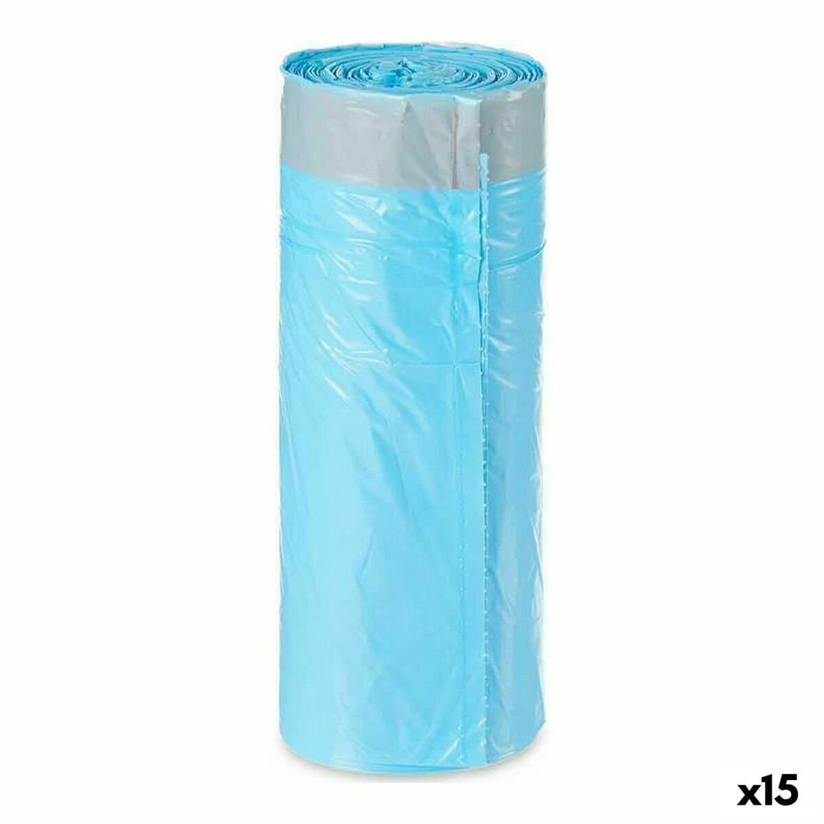 Bolsas de Basura Azul Polietileno 30 L 15 Unidades