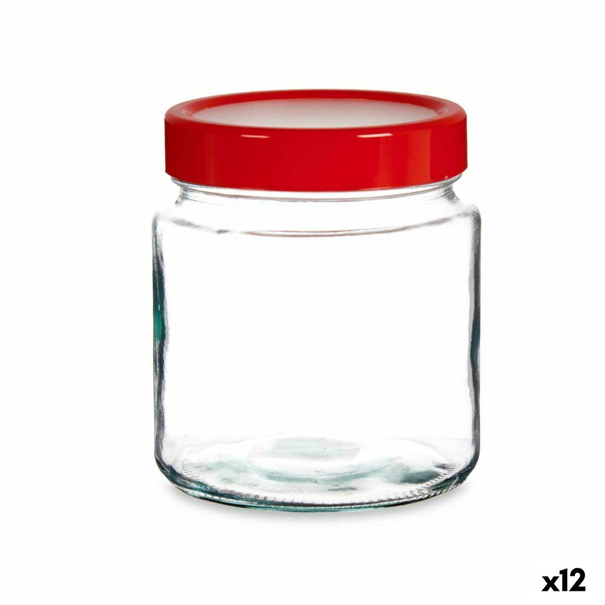 Bote Vivalto Rojo Transparente 1 L (12 Unidades)