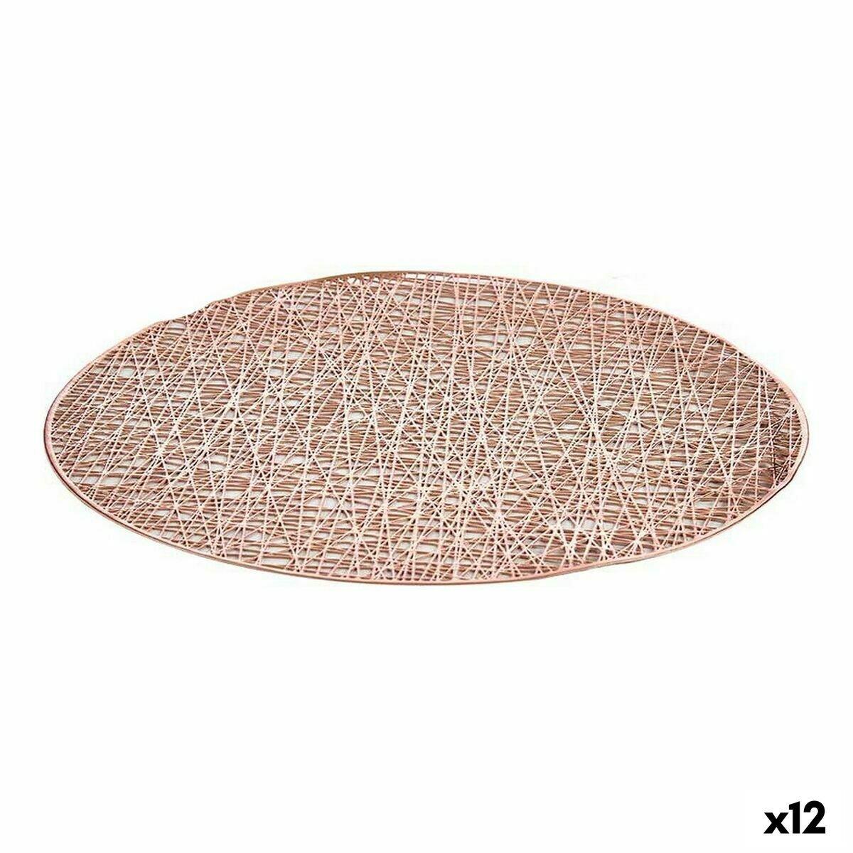 Salvamantel Kinvara Rosa Plástico Ø 38 cm (12 Unidades)