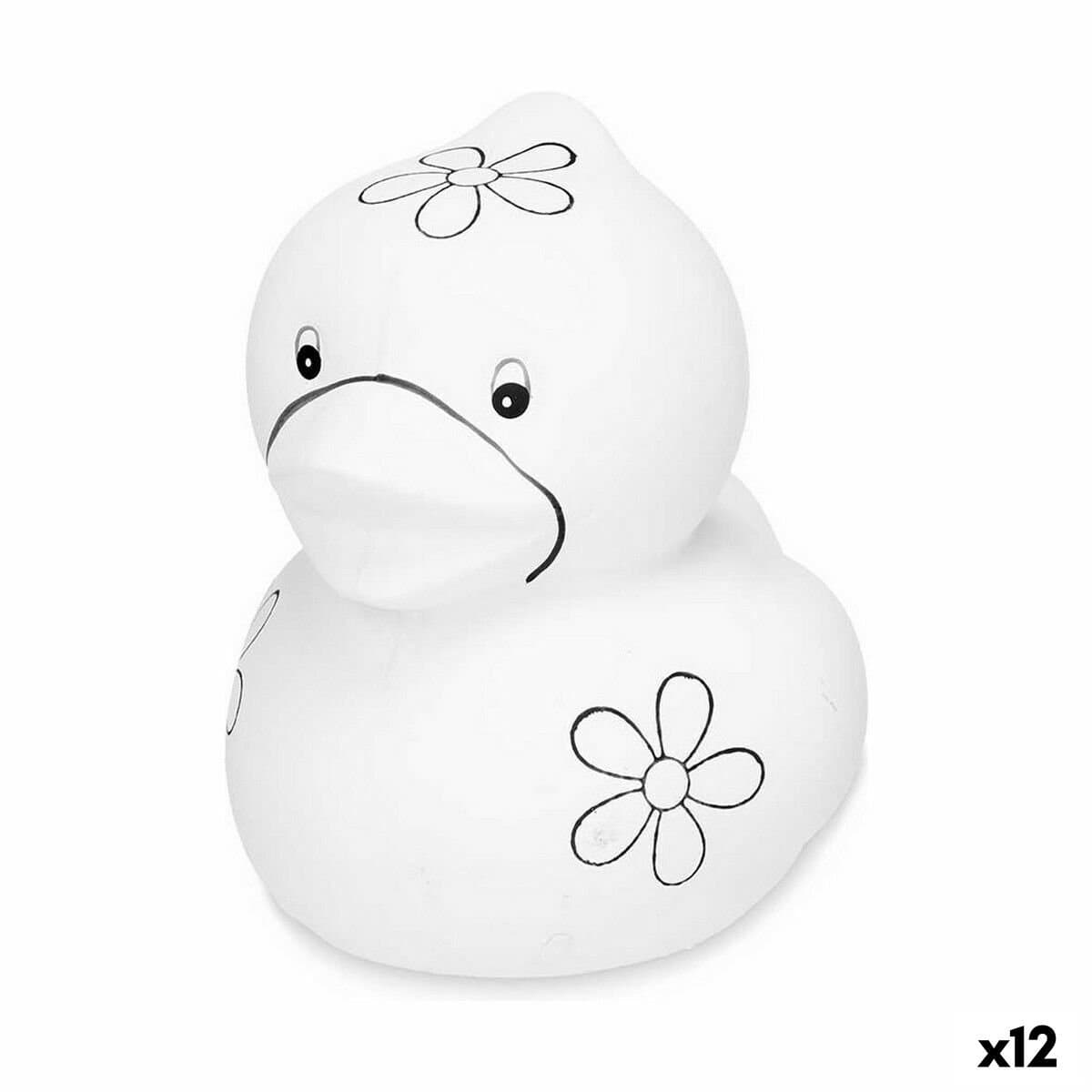 Hucha para Pintar Pincello Cerámica Pato 9,2 x 12 x 10,2 cm 9 x 12 x 10,2 cm 9 x 12 x 9,2 cm 11 x 12 x 9,5 cm (12 Unidades)