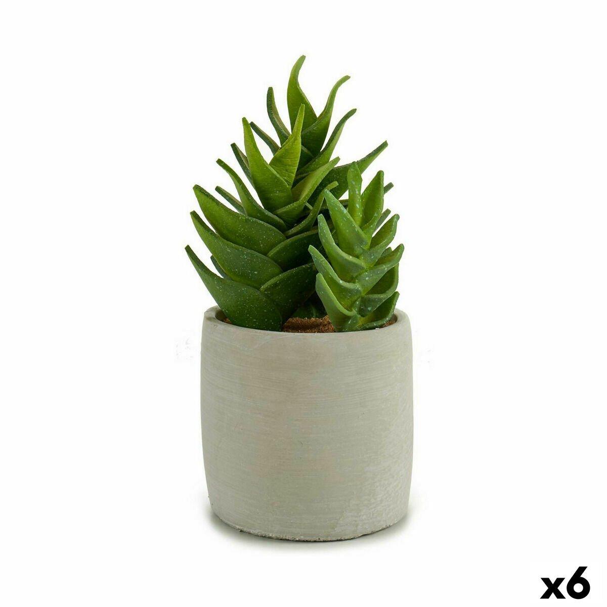 Planta Decorativa Ibergarden Plástico Suculenta 12 x 24 x 12 cm (6 Unidades)