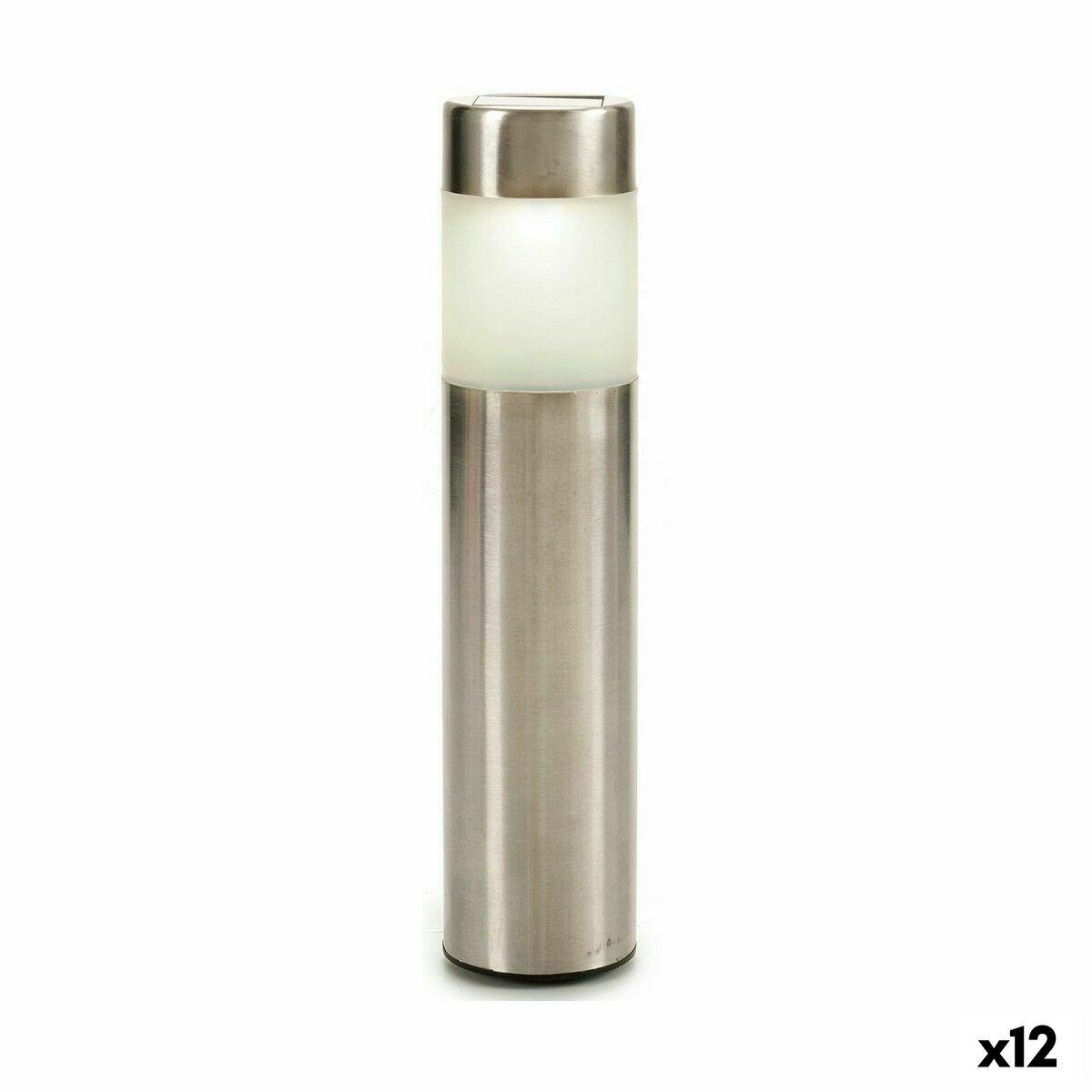 Baliza Ibergarden Plateado Acero Polipropileno 6 x 27 x 6 cm Carga solar (12 Unidades)