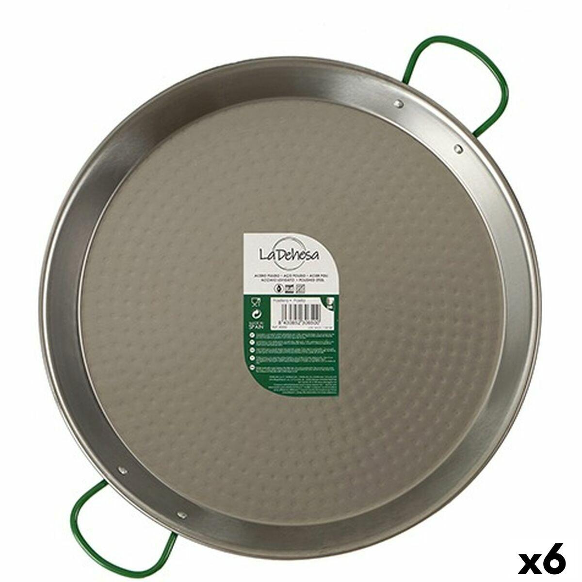 Paellera La Dehesa Plateado Acero Pulido Ø 38 cm 51 x 6 x 39 cm (6 Unidades)