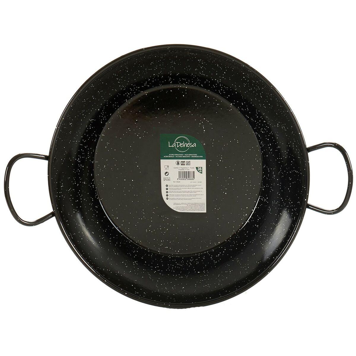Sartén Paellera La Dehesa Negro Acero Esmaltado Ø 40 cm (4 Unidades)