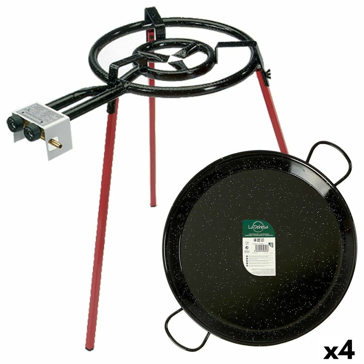 Quemador para Paella La Dehesa Ø 46 cm 73 x 12 x 46 cm Set 4 Unidades