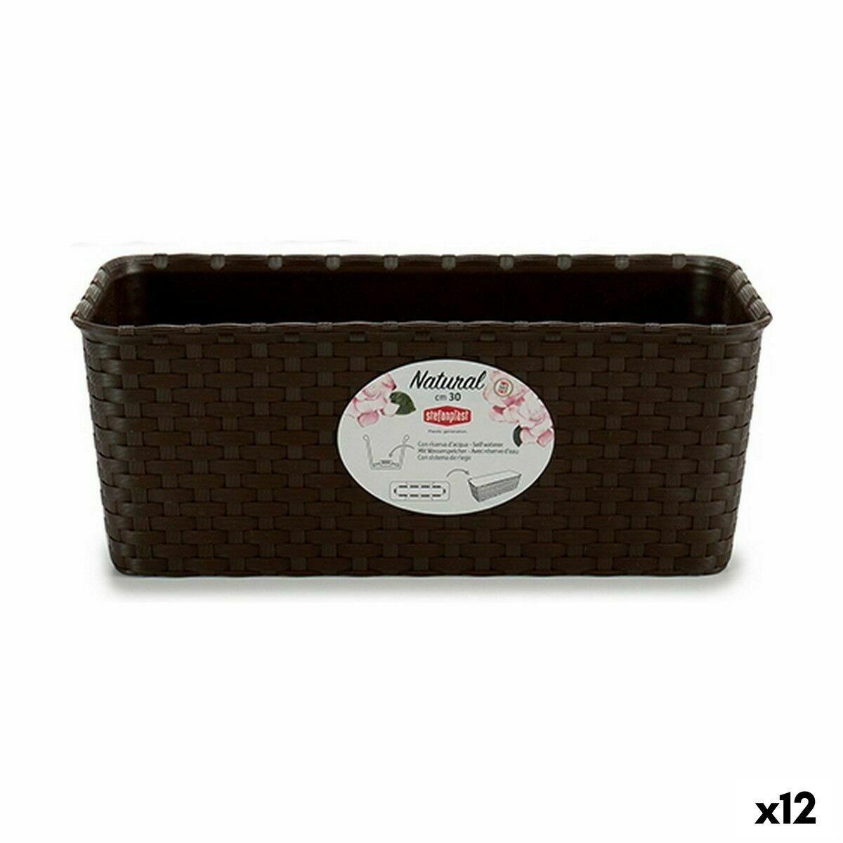 Jardinera Stefanplast Plástico 13 x 11 x 28,5 cm 28,5 x 11 x 13 cm (12 Unidades)