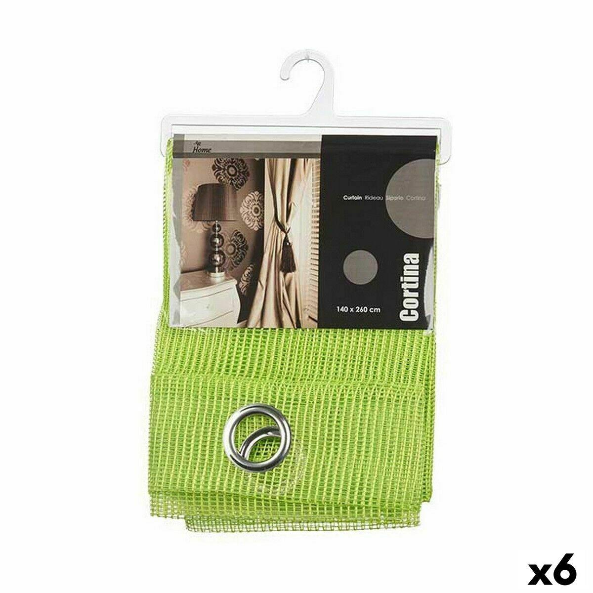 Cortina Gift Decor Verde 140 x 260 cm Rejilla (6 Unidades)