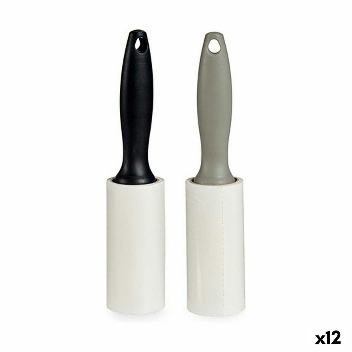 Rodillo Quitapelusas Negro Gris 5 x 22 x 5 cm (12 Unidades)