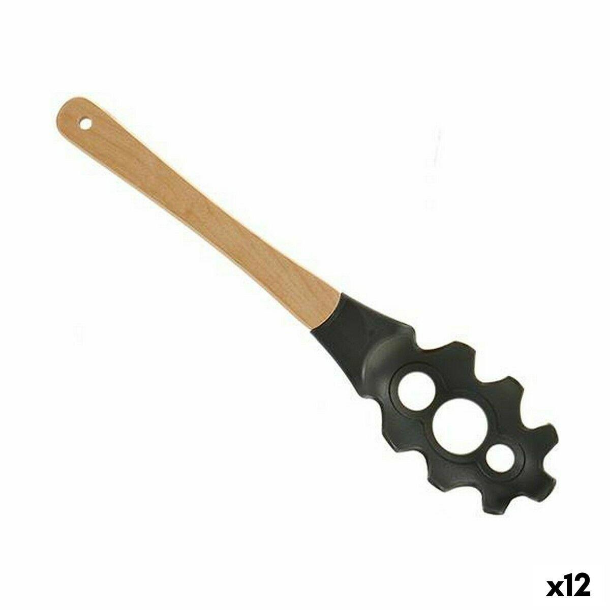 Cuchara para Servir Pasta Nailon Madera 5 x 34,5 x 7,5 cm 5 x 38 x 10 cm (12 Unidades)