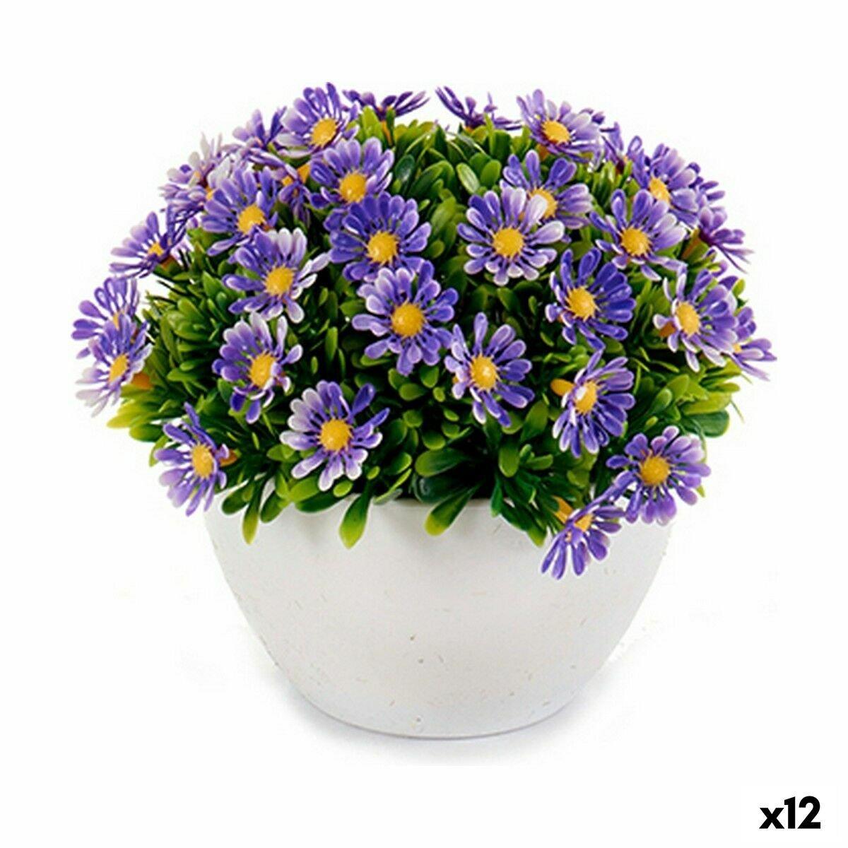 Planta Decorativa Ibergarden Plástico Margarita 14 x 13 x 14 cm (12 Unidades)