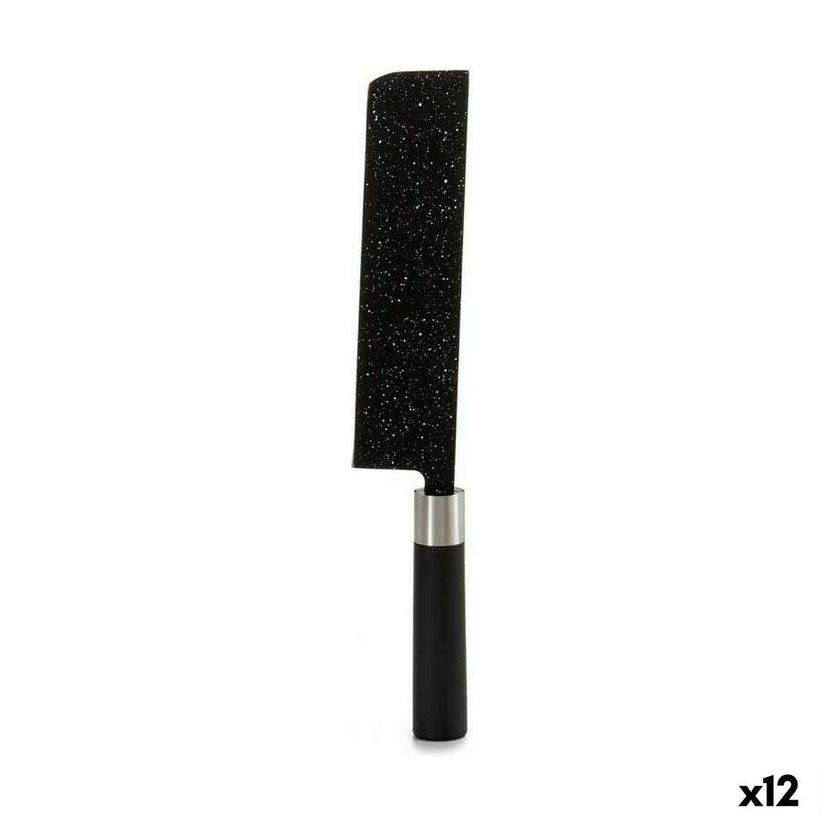 Macheta de Cocina Kinvara Negro Acero Inoxidable Plástico 5,3 x 33 x 2,3 cm 33 x 2,3 x 5,3 cm Mármol (12 Unidades)