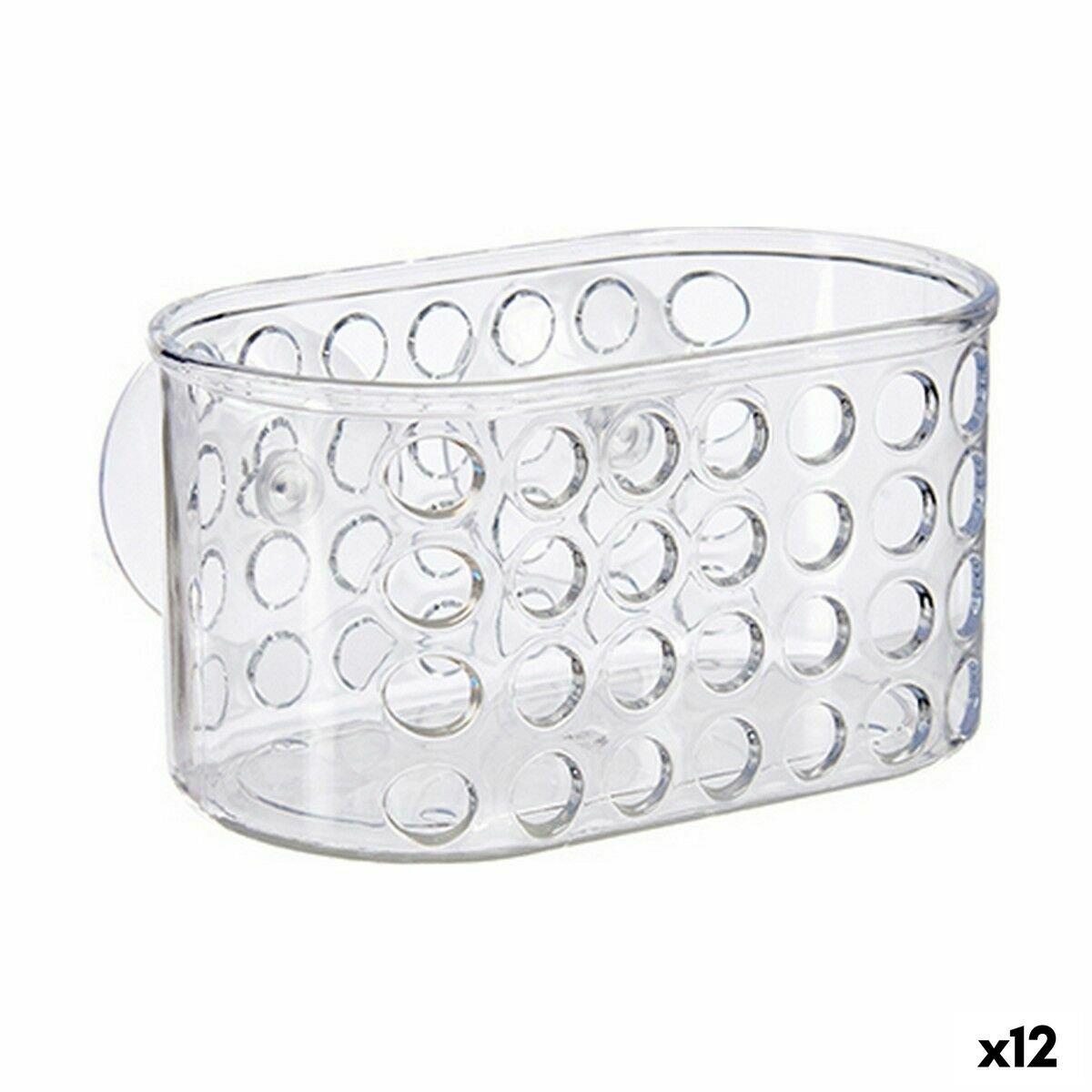 Soporte Organizador para Bañera Berilo Transparente PVC Poliestireno 15,8 x 8,5 x 8 cm (12 Unidades)