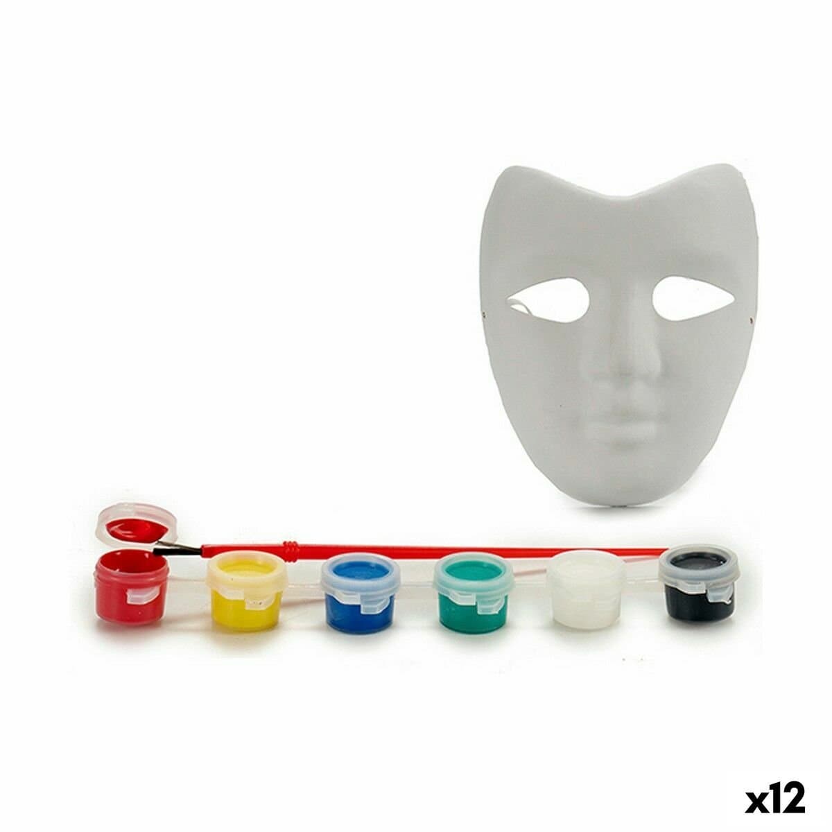 Set de pintura Pincello Blanco 18 x 7 x 20 cm Máscara (12 Unidades)