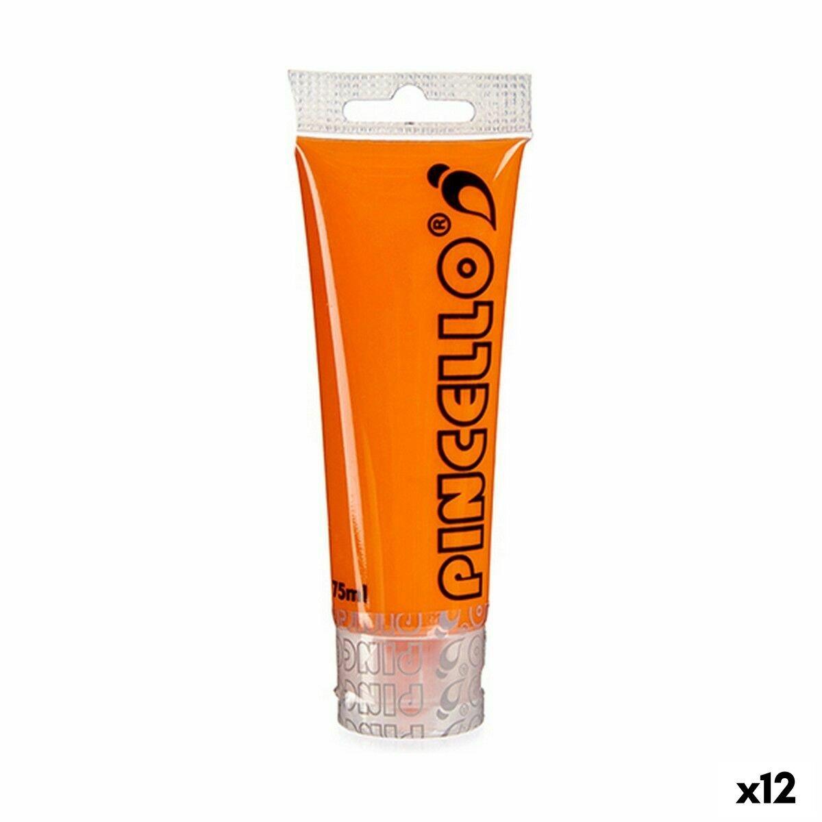 Pintura acrílica Pincello Naranja 75 ml (12 Unidades)