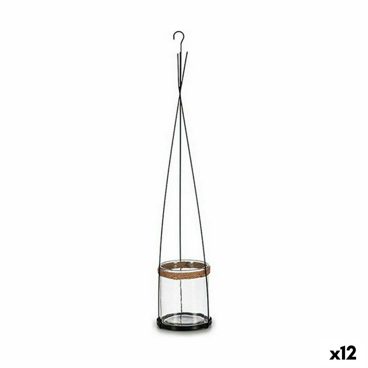 Portavelas Ibergarden Metal Cristal 15,5 x 85,5 x 15,5 cm (12 Unidades)