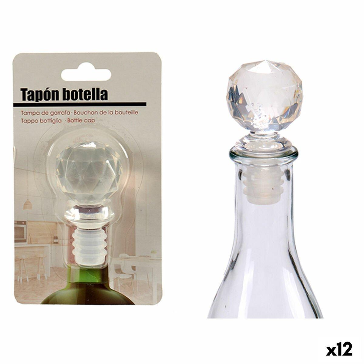 Tapón hermético para botella Kinvara Transparente 3,5 x 14,5 x 8,5 cm Bola (12 Unidades)
