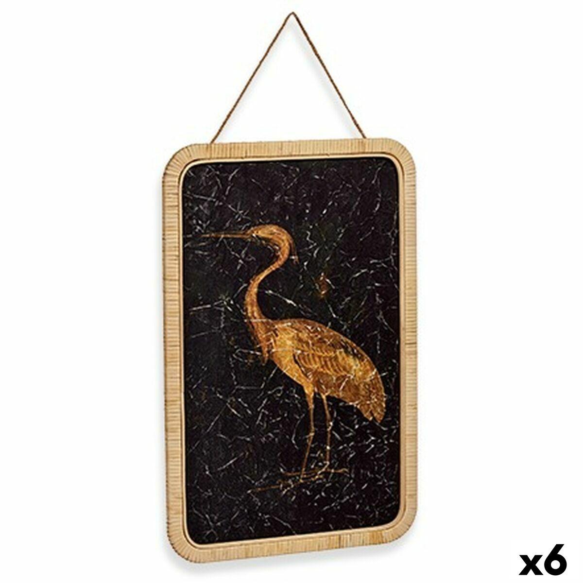 Lienzo Gift Decor Garza 2 x 60 x 40 cm (6 Unidades)