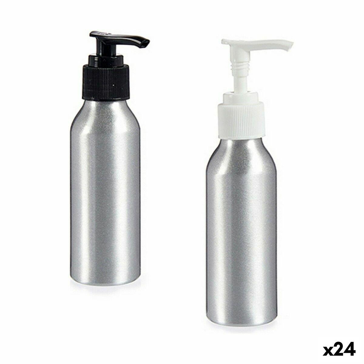 Dispensador de Jabón Berilo Plateado Aluminio Polipropileno 100 ml 4 x 13 x 5 cm 5 x 13 x 4 cm (24 Unidades)